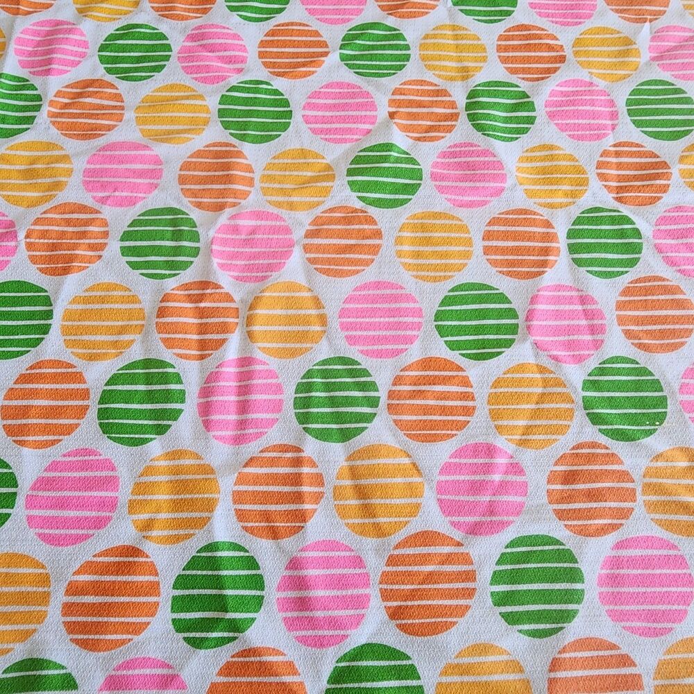 Vintage M. Lowenstein & Sons Mod Circle Fabric  1960s/1970s Retro 44x44in
